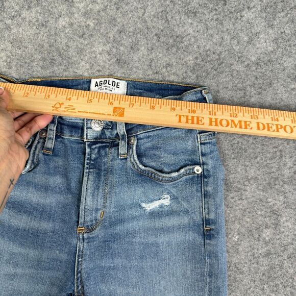 Agolde Distressed Ripped Sophie Skinny Jeans A003 B-843, Size 24 - Picture 4 of 12